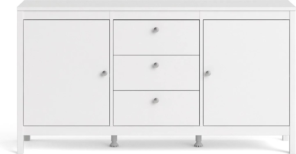 Komoda pokojowa z szafkami i szufladami Madrid 3+2 biały mat