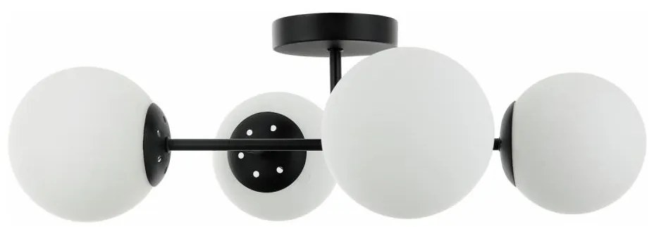 żyrandol natynkowy MADDIE 4xE14/5W/230V czarny