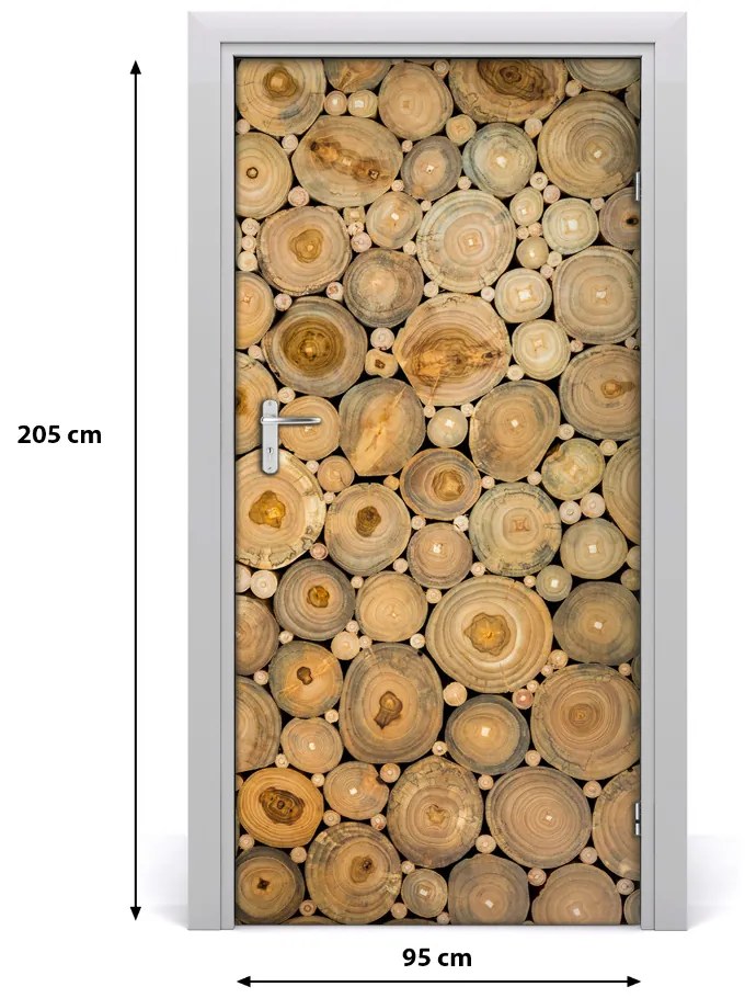 Fototapeta samoprzylepna na drzwi Pnie drewno
