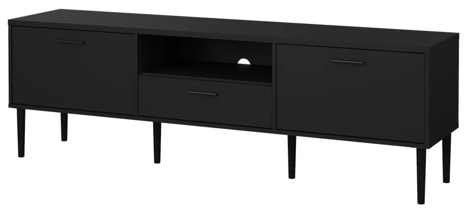 Czarna szafka pod TV 177x57 cm Media – Tvilum