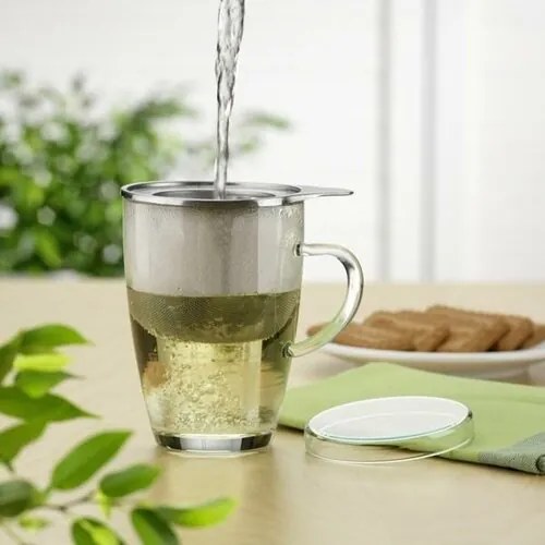 Simax 179 szklany kubek z sitkiem i pokrywką Teafor one 0,35 l