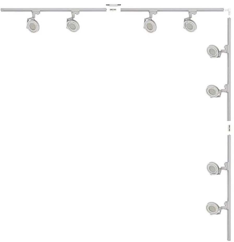 Zuma Line 3591 - Oprawa punktowa do systemu szynowego MASTER 8xGU10/15W/230V biała