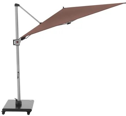 KNIRPS 320 x 320 cm - luksusowy wahadłowy parasol ogrodowy z drążkiem bocznym : Kolor parasola Knirps - Czerwony