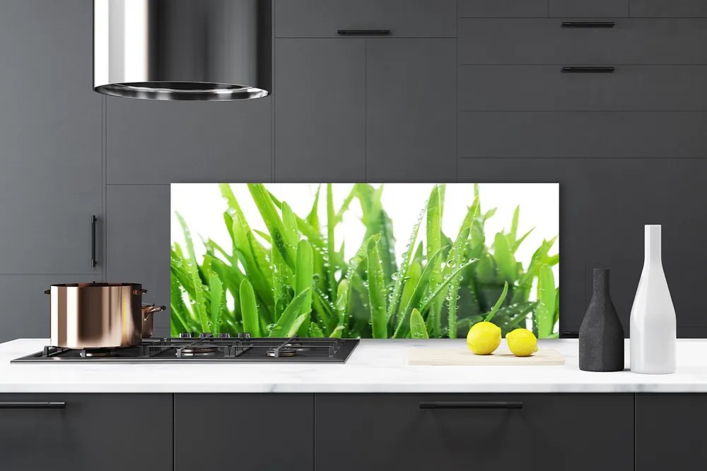 Panel Szklany do Kuchni Soczysta Zielona Trawa