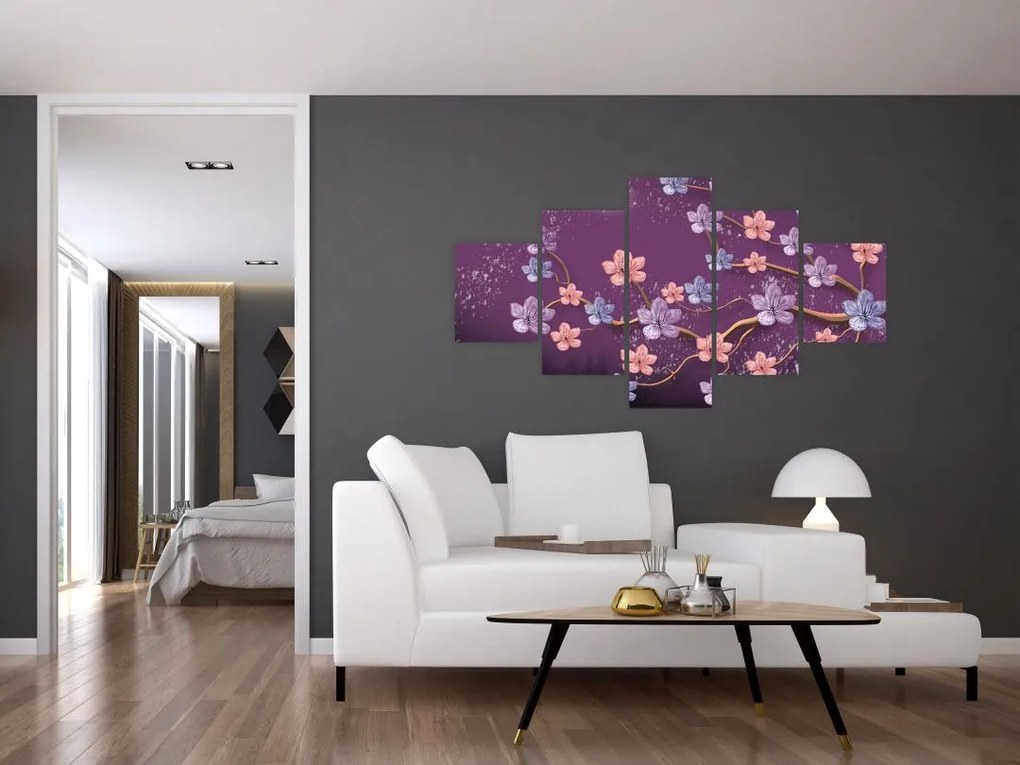 Obraz - Wiosenny zmierzch (125x70 cm)