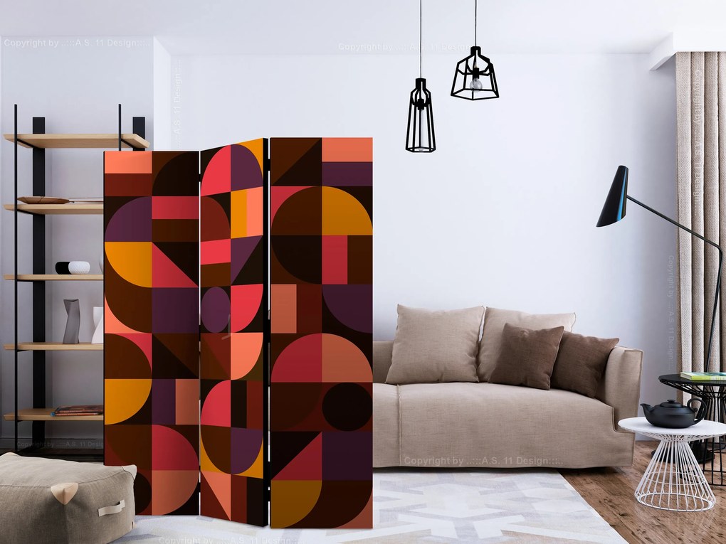 Parawan akustyczny Tła i desenie 135x172 cm 3-częściowy wielokolorowy ARTGEIST B