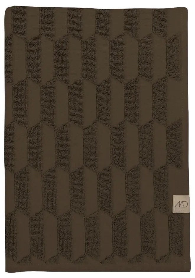 Ciemnobrązowe bawełniane ręczniki zestaw 2 szt. 35x55 cm Geo – Mette Ditmer Denmark