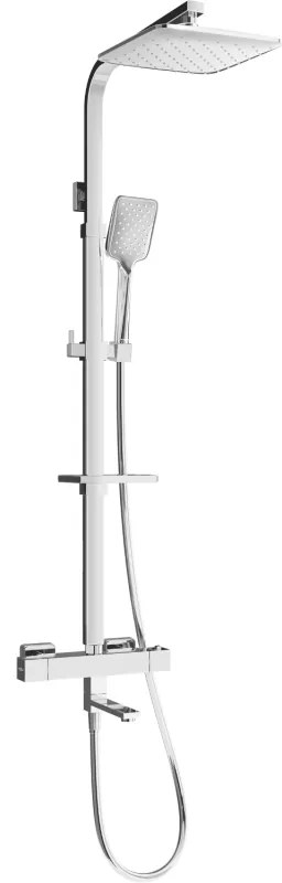 Mexen CQ62 zestaw wannowo-prysznicowy z deszczownicą i baterią termostatyczną, chrom - 779106295-00