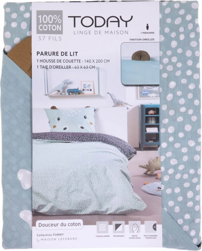 Pościel dla dzieci zwierzątka z uszkami MAGIC JUNGLE, 100% bawełna