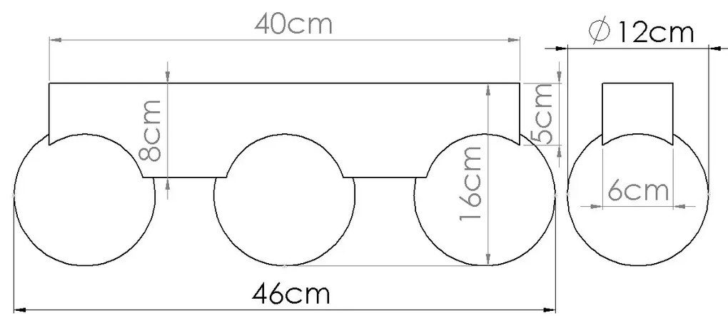 Plafon BULBO 3 naturalne drewno SOLLUX  LIGHTING