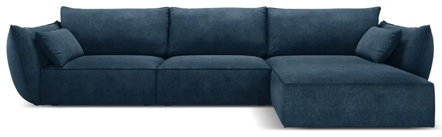 Ciemnoniebieski narożnik (prawostronny) Vanda – Mazzini Sofas