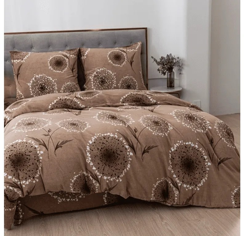 PrzytulneMieszkanie.pl PrzytulneMieszkanie.pl Pościel z mikropluszu PAMPELINO jasnobrązowa Rozmiar pościeli: 2 szt 70 x 90 cm | 200 x 220 cm