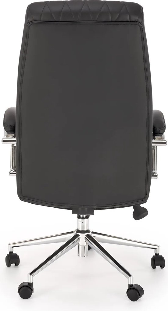 Czarno fotel gabinetowy z ekoskóry Romano Halmar