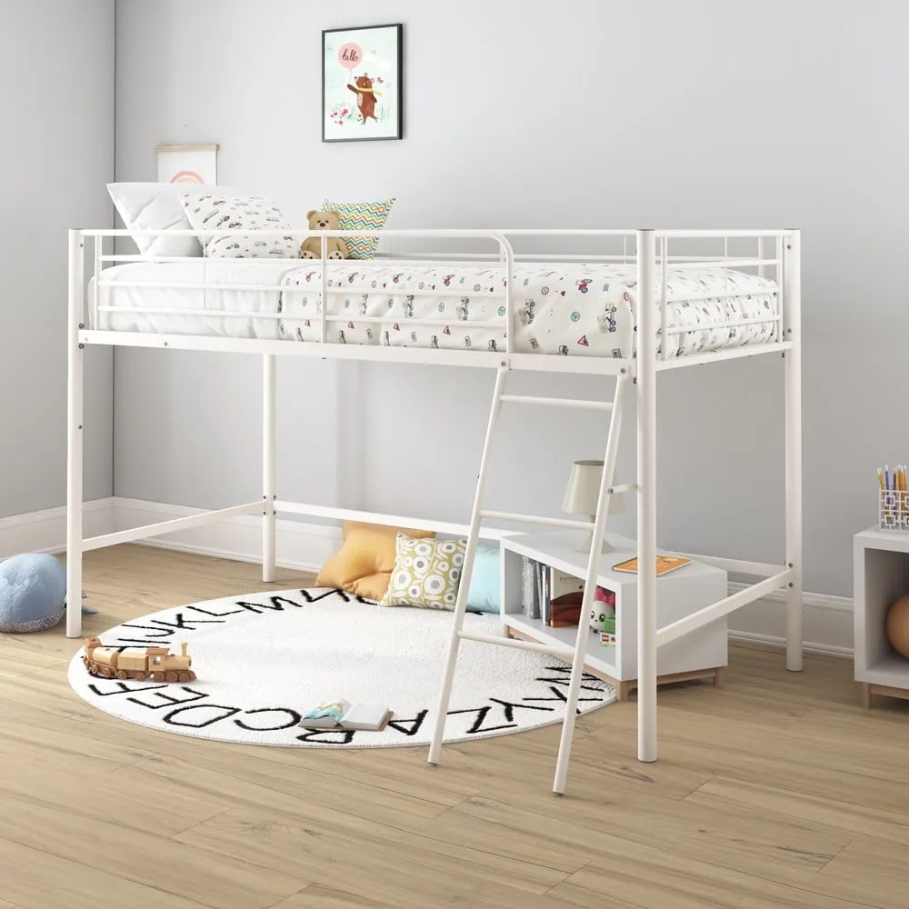 Białe podwyższone łóżko dziecięce 90x200 cm Jodie – Støraa