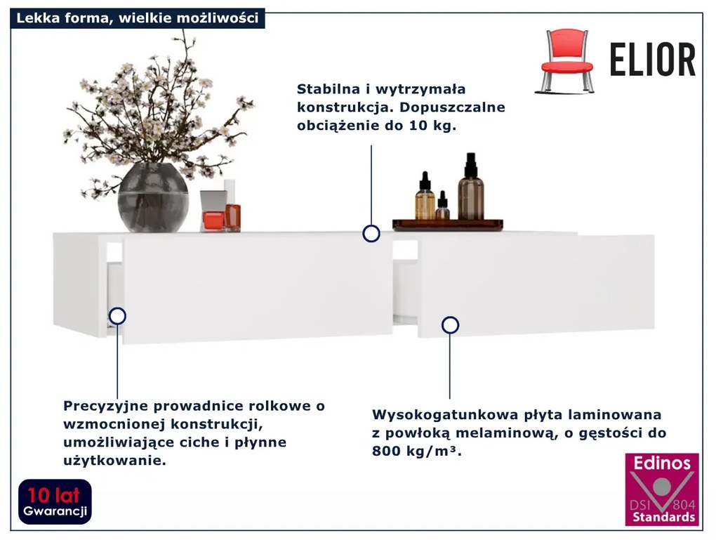 Biała wisząca toaletka M6-L75