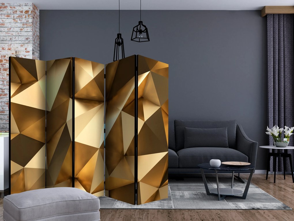 Parawan akustyczny 3D 225x172 cm 5-częściowy brązowy ARTGEIST B