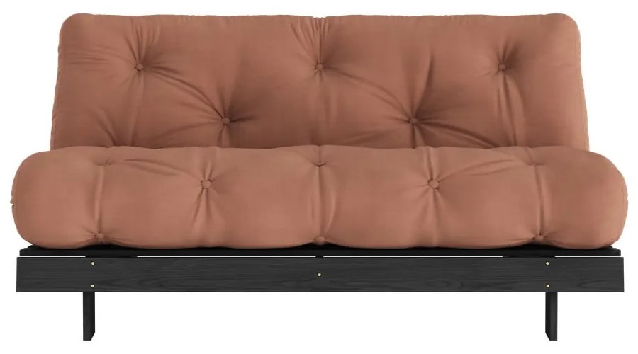 Ceglasta rozkładana sofa 160 cm Roots Black Night – Karup Design