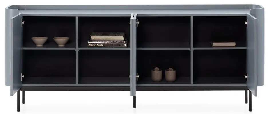 Szaroniebieska komoda 200x80x40 cm Willa – MOME