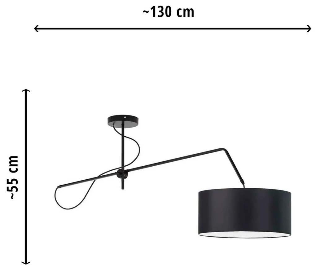 Beżowa lampa wisząca z ruchomym ramieniem - EX244 Verna 17X