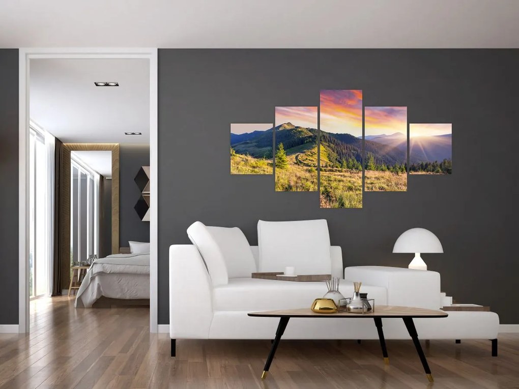 Obraz - Krajobraz leśny (125x70 cm)