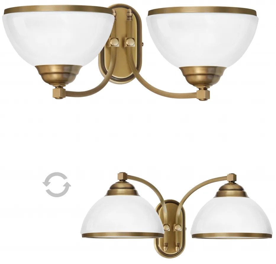 Stylowy kinkiet z mosiądzu R-K2