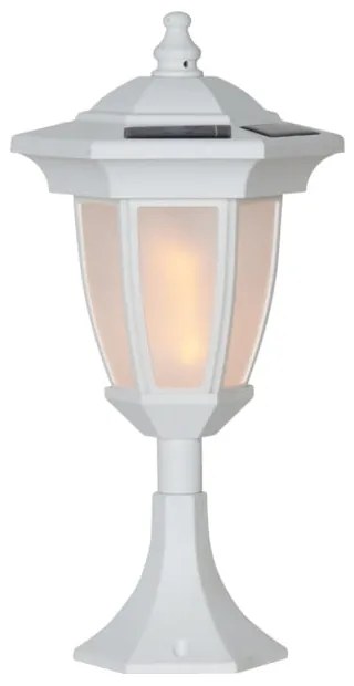 Biała ogrodowa lampa solarna LED Star Trading Flame