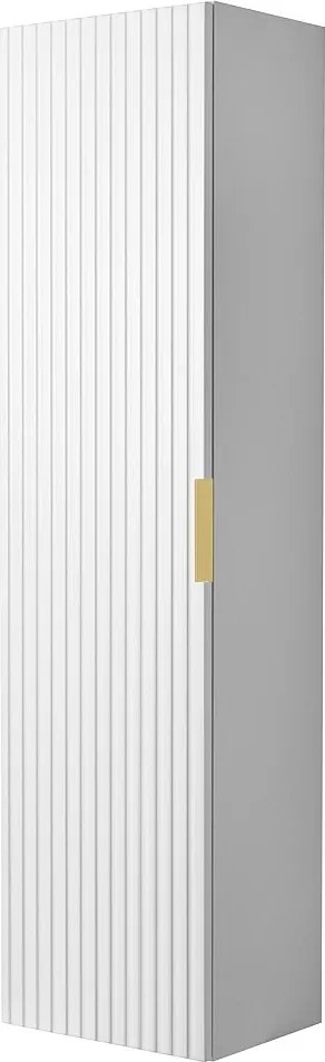 Kolumna łazienkowa, Biały, 35 x 136 x 27 cm, uchwyt złoty