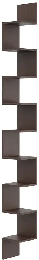 Narożna półka ścienna w kolorze wenge - Flora 6X