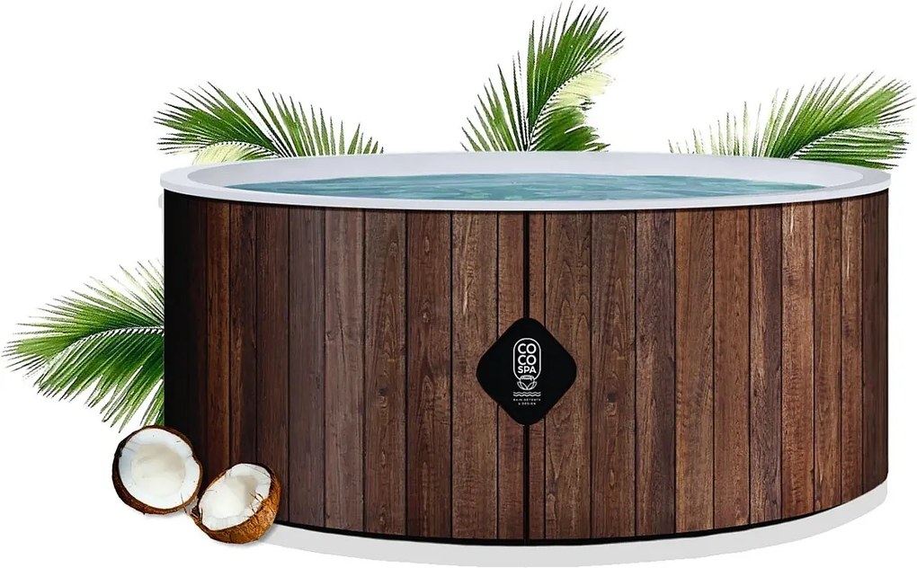 Coco Bain Basen Hawaje - 180 cm Średnicy - 1100 L - Realistyczna Imitacja Drewna