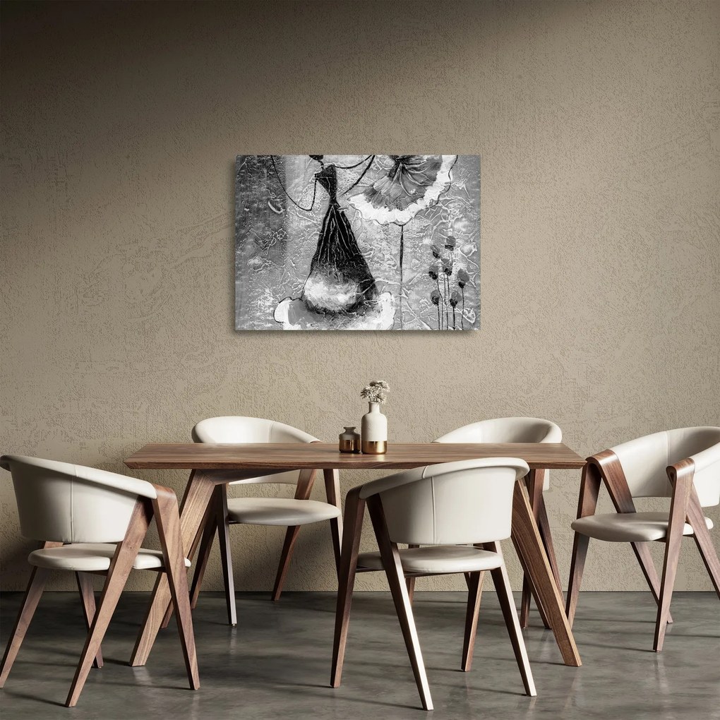 Obraz na szkle - Malarstwo afrykańskie (70x50 cm)