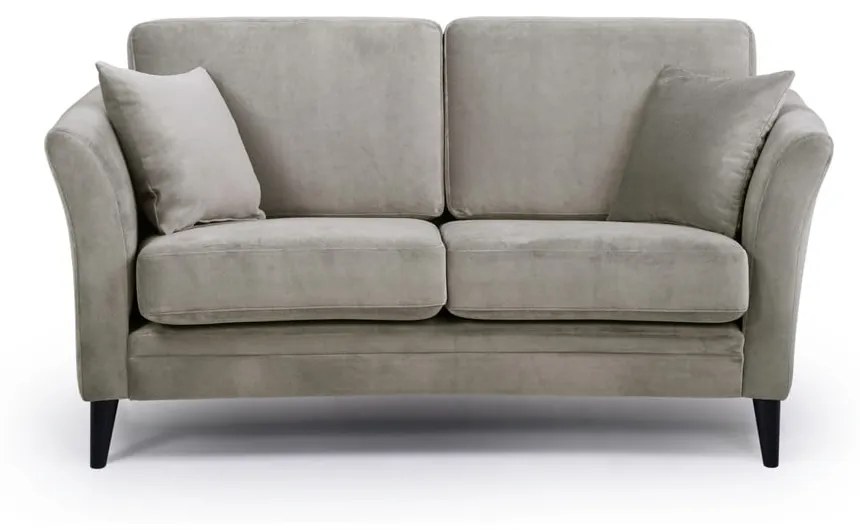 Beżowa aksamitna sofa Scandic Eden, 165 cm