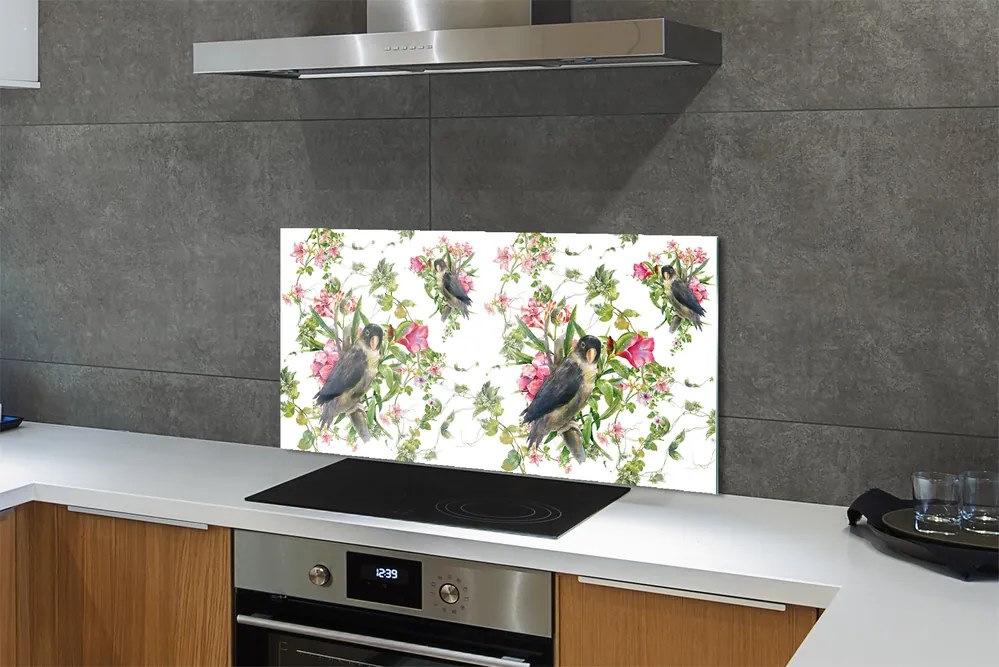 Panel Szklany Poranne Spotkanie na Gałęzi