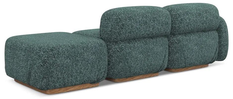 Turkusowy szezlong modułowy (lewostronny) Ailani – Makamii