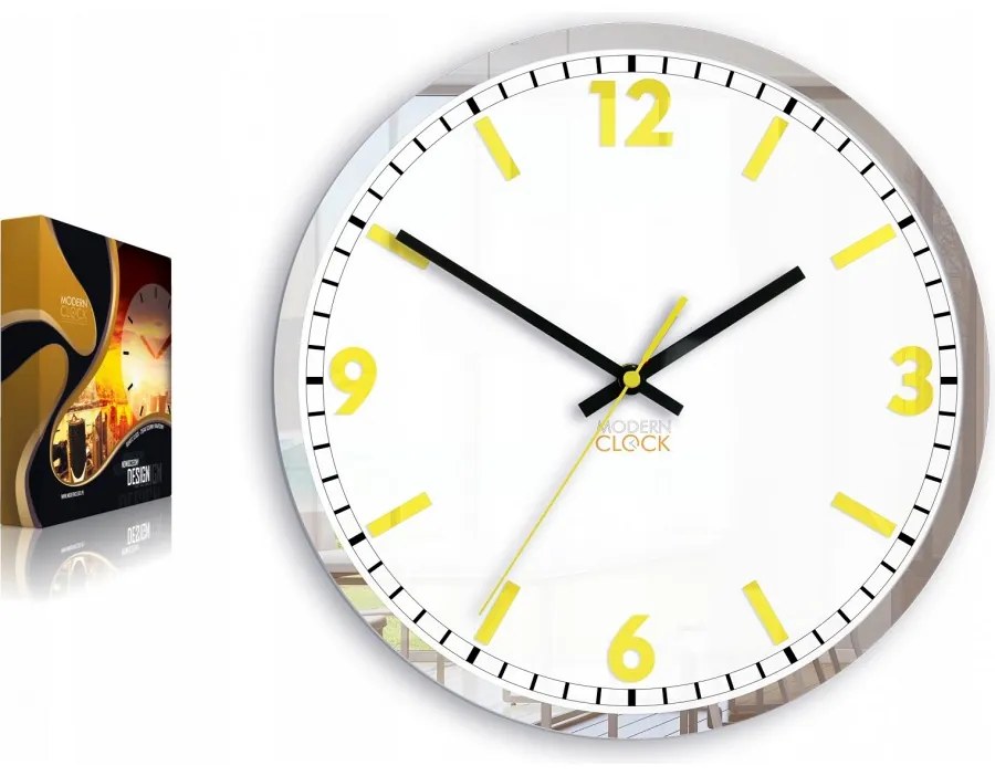 Zegar na ścianę klasyczny cichy mechanizm okrągły z białą tarczą akrylowy