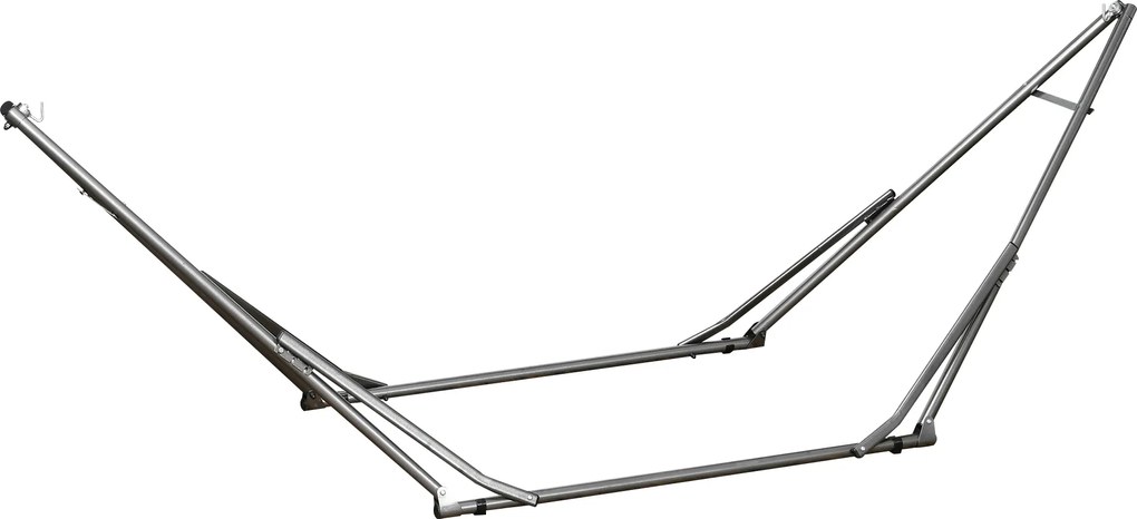 Outsunny Stojak do hamaków 2 w 1, odporny na warunki atmosferyczne, suszarka do prania, 290 cm x 92 cm x 88 cm, Czarny