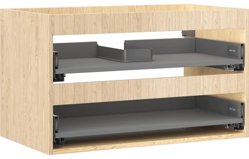 Mexen Box-A korpus szafki podumywalkowej 80 cm, 2 szuflady, dąb - 91AX0-0800-470-2-81