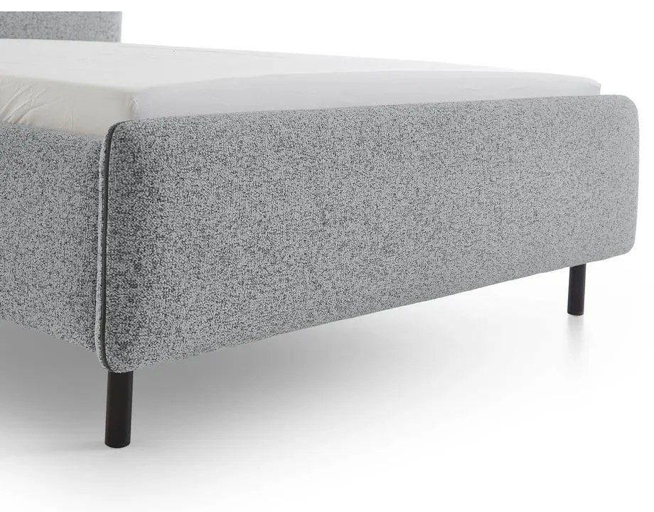 Jasnoszare tapicerowane łóżko dwuosobowe bez stelaża 140x200 cm Primo – Meise Möbel