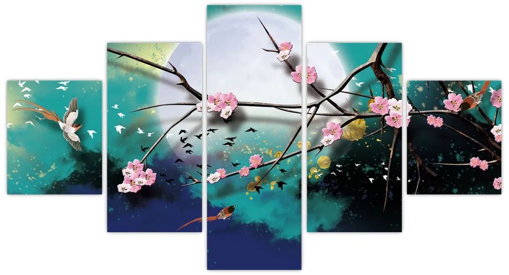 Obraz - Drzewo, grafika (125x70 cm)