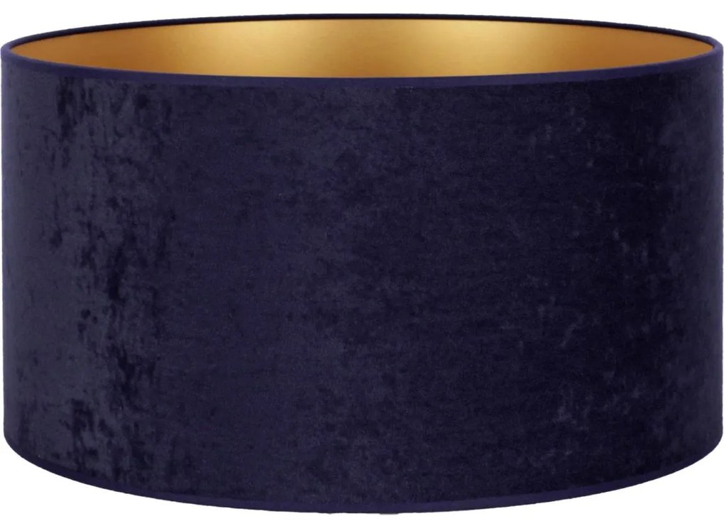 Duolla - Uniwersalny klosz VELVET E27 pr. 35 cm niebiesko-złoty