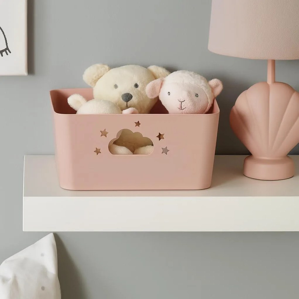 Koszyk do przechowywania NEBULA z uchwytami w kształcie chmurki i gwiazdki, wys. 11 cm