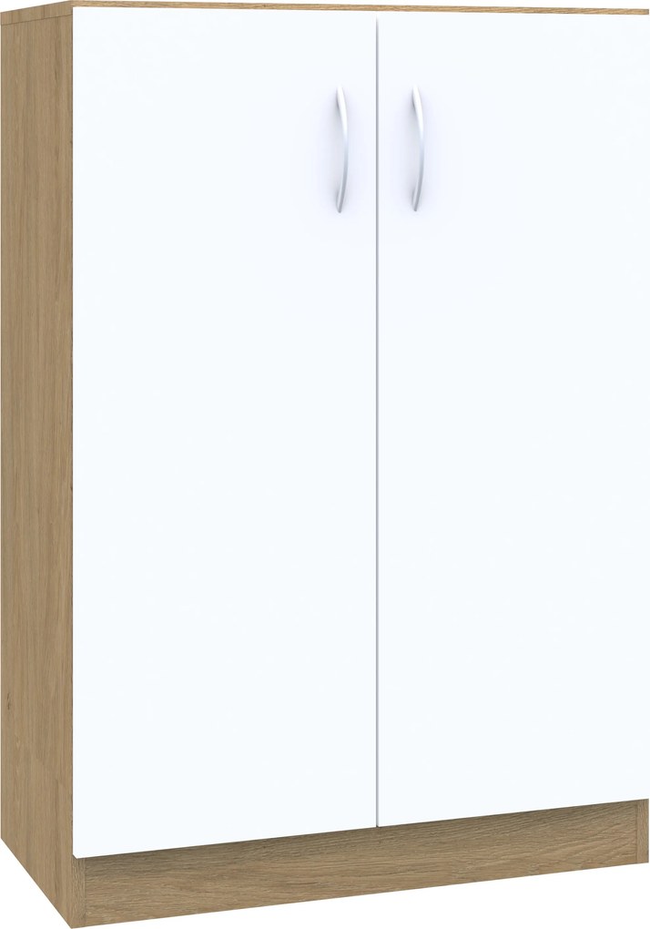 Dwudrzwiowa szafka biurowa na klucz Simple, 80x40x120,5 cm, index 80-3P-2F3