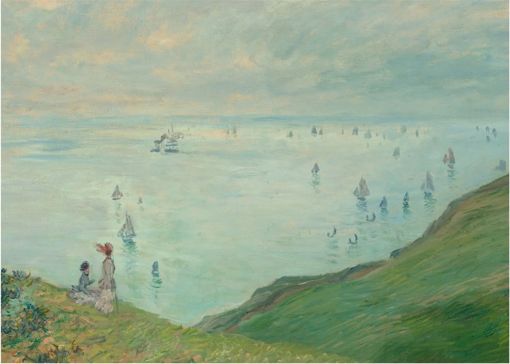 Obraz - Henri Fantin-Latour, Cliffs at Pourville, reprodukcje (70x50 cm)
