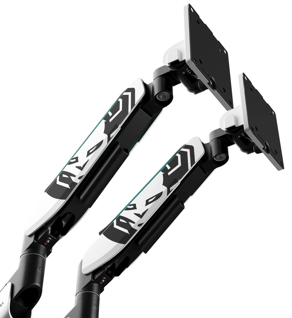 Podwójny uchwyt na monitory 49 cali, biało-czarny X-Arm Dual RGB