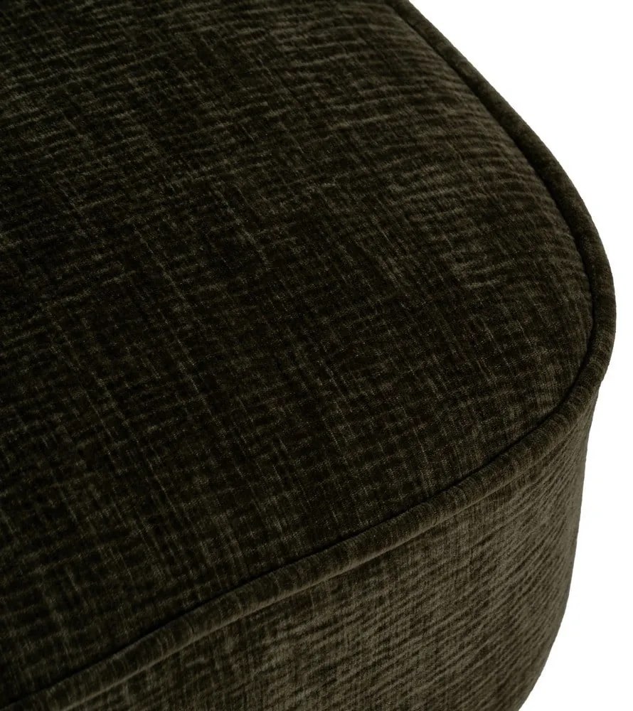 Zielony fotel z tkaniny szenilowej Glam – Ixia