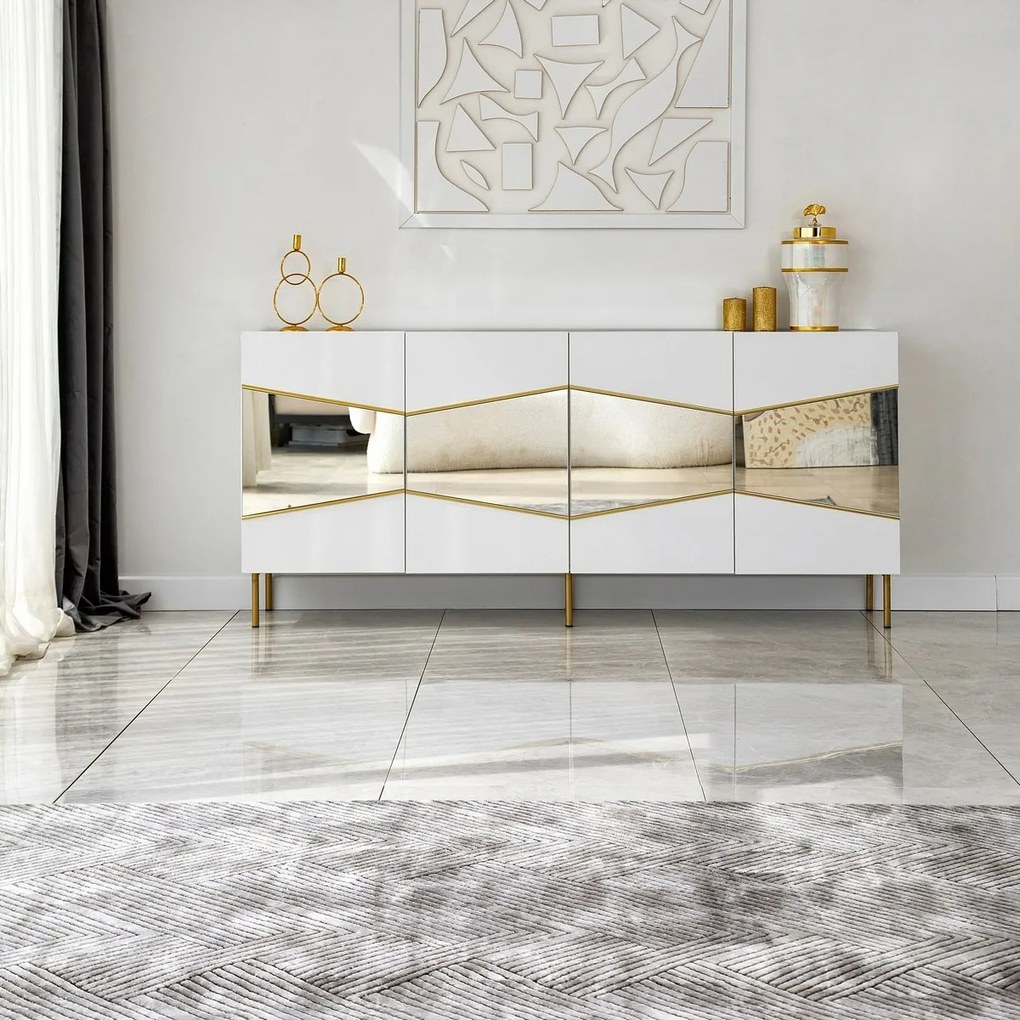 Szafka Nice White and Gold