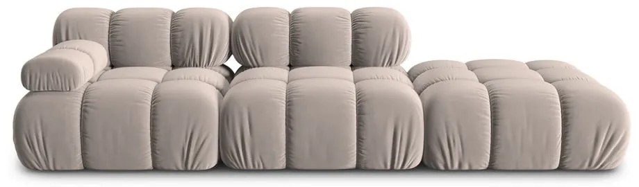 Jasnobrązowa aksamitna sofa modułowa 282 cm Bellis – Micadoni