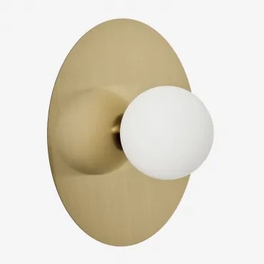 Kinkiet Z Żelaza I Szkła Anine Złoto & Ø30 Cm - Sklum