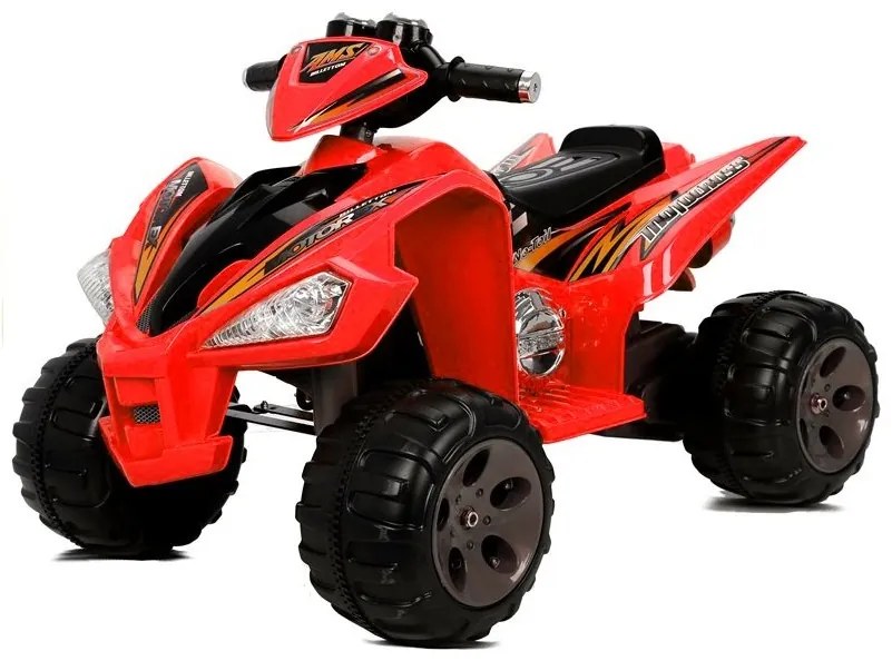 Quad na akumulator duże koła czerwony