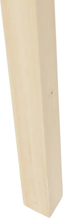 Nowoczesna lampa podłogowa z drewna z czarnym kloszem 45 cm - Puros