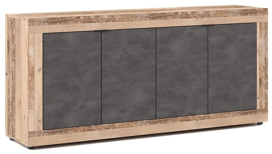 Komoda RUNEA jasnobrązowa/antracytowa